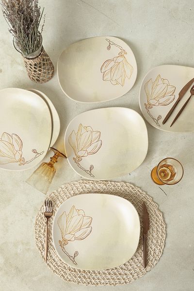 Keramika Vintage Bloom Isabella Service Plate 30 cm 6 Pieces 22057