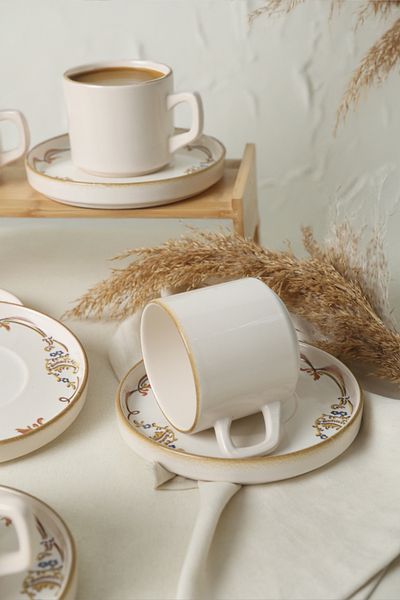 Keramika Bronze Bloom Stackable Tea Set 12 τεμαχίων για 6 άτομα 22928-29