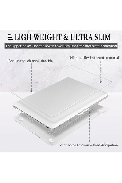 TEKNETSTORE حافظة حماية كريستالية لجهاز ماك بوك برو 13 M1-m2 Chip 2020/2022 A2251-a2289-a2338-a1706-a1708-a2159