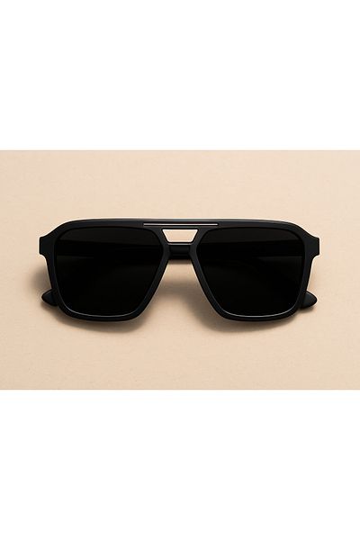 Ayver Plastic Chrome Detail Skyfec Model Polarized Men's Glasses Sunglasses