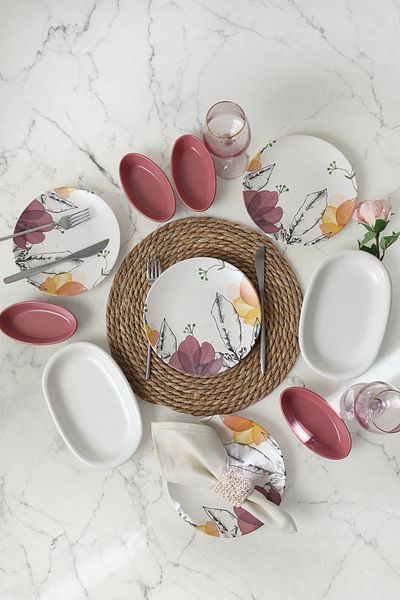 Keramika Lilia Breakfast Set for 4 People 10 Pieces 19176