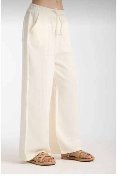 Makarina Women's Muslin Palazzo Pants