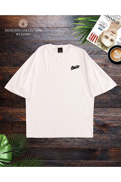 ACTIVE MODA - Men's Short Sleeve Dwts3 Printed Tshirt Large Size Oversized Cotton