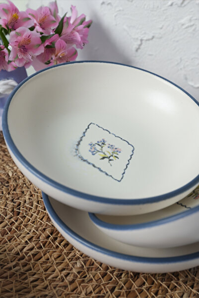 Keramika Floral Waves Ring Μπολ Σάλτσας / Μπολ Σνακ 13 εκ. 6 Τεμάχια 22670