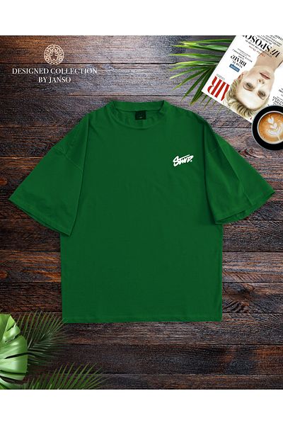 ACTIVE MODA - Men's Short Sleeve Dwts2 Printed Tshirt Large Size Oversized Cotton