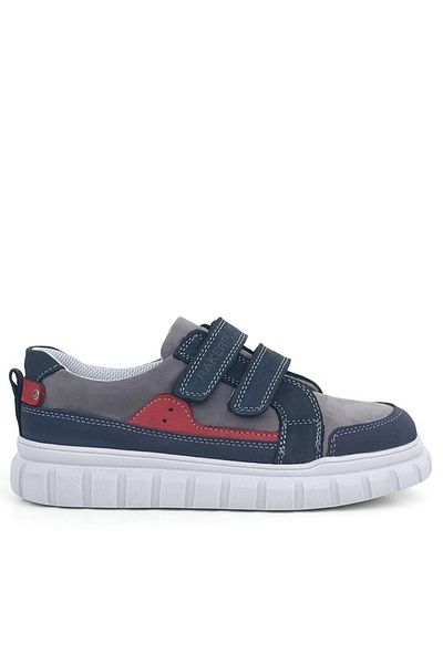 Rakerplus Genuine Leather Navy Blue Velcro Children's Casual Sports School Shoes