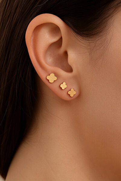 G Sport POLO Üçlü Yonca Model Paslanmaz Çelik Küpe