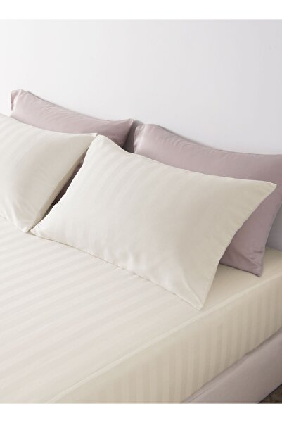 Master Home Textile Queen Microfiber Sheet Set, Queen Size 3 Pieces, Hotel Stripes Design