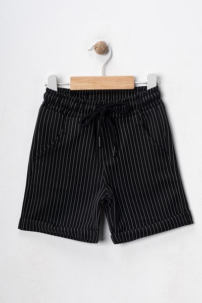 tinytrends Αγόρι με ριγέ σχέδιο με λεπτομέρεια καλοκαιρινό σορτς 2 τεμαχίων