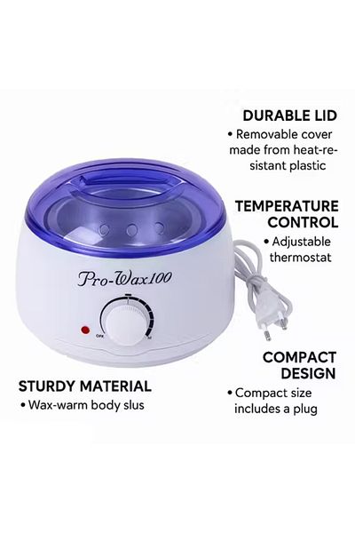 MACON Portable Electric Wax Warmer for Hair Removal – Nonstick Pot for Body, Face, Eyebrow | Multi Color