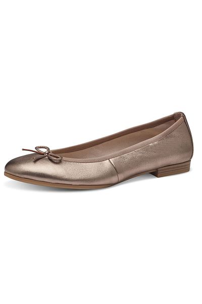 Tamaris Damen Klassische Ballerina 1-22116-41 Goldfarben 901 Copper Leder Mit Touch-it