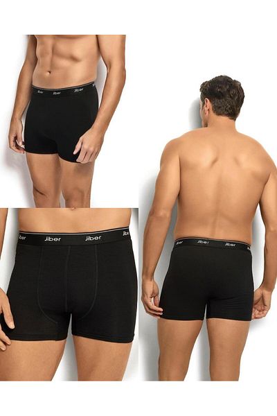MYS GRUP TEKSTİL Ανδρικό Σετ Μπόξερ 3 τεμαχίων Μαύρο Cotton Lycra - 156