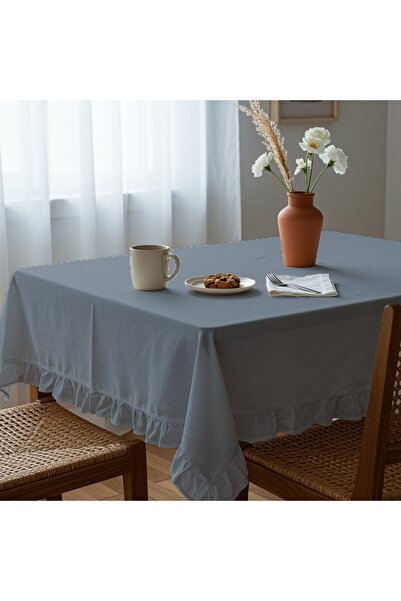 kesenegore مفرش طاولة من قماش رانفورس مكشكش