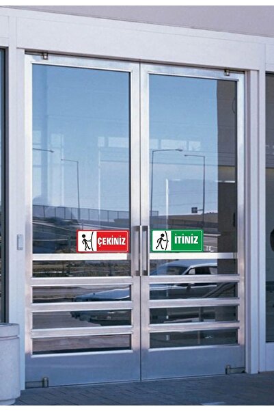 Reysa Tasarım Çekiniz İtiniz 20x10 21x35 Arkası Sticker