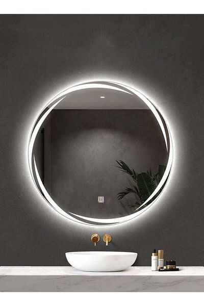 Taimi 50cm Frameless Bathroom Mirror with 3-Level LED Front Light, Wall Mirror, Makeup Mirror