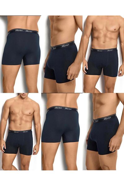 MYS GRUP TEKSTİL Ανδρικό Navy Blue Boxer 6 τεμαχίων Cotton Lycra - 156