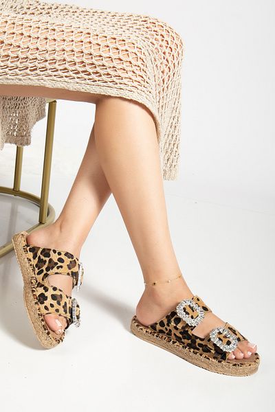 ACMZ SHOES Summer Stone Detailed Slippers