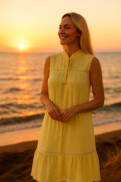 MODA Fisto Embroidered Lined Sleeveless Short Dress, Dress, Fisto Dress, Sleeveless Dress, Lined Dress