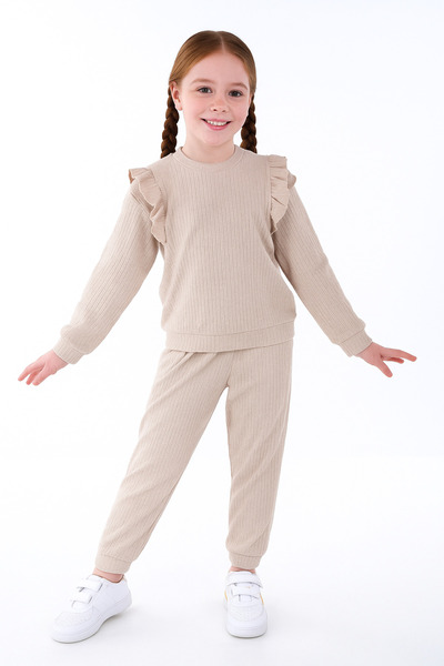 minikiss Dvodijelni komplet za devojčice: gornji i donji deo trenerke sa vola...