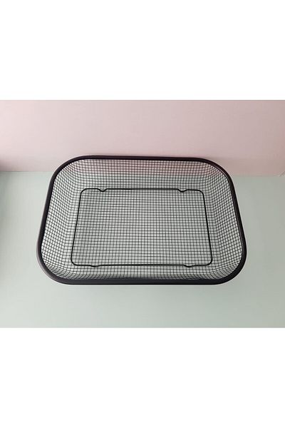bir sürü eşya pak market Steel Strainer for Washing Vegetables Fruit 28cm X37 cm Fruit Presentation Treat Tray