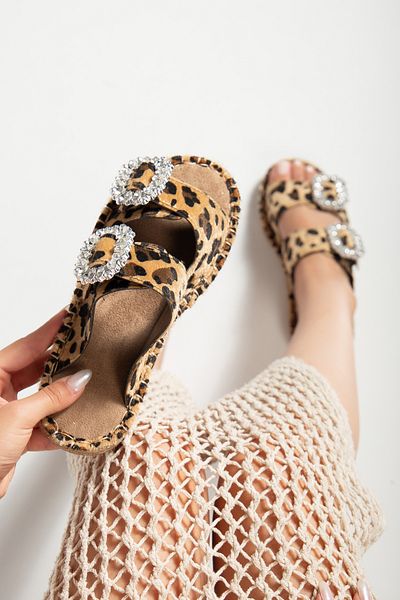 ACMZ SHOES Summer Stone Detailed Slippers