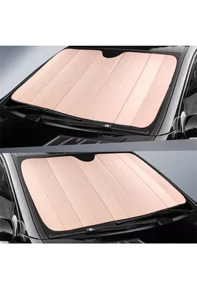 Generic Foldable Sun Shade Car Front Rear Window Sunshade Un Protector Uv Rays And Heat Protector Pink