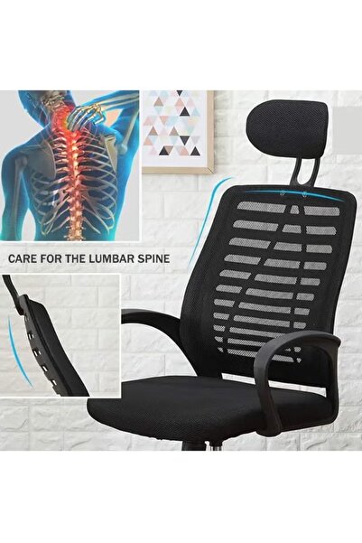 MAAS Adjustable Office Chair with Armrest and Head Support Pillow