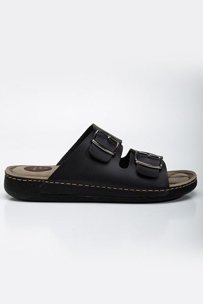 Multi Polo Men's Double Buckle Slippers Orthopedic Comfortable Soft Insole Non-Slip Lightweight Daily Slippers