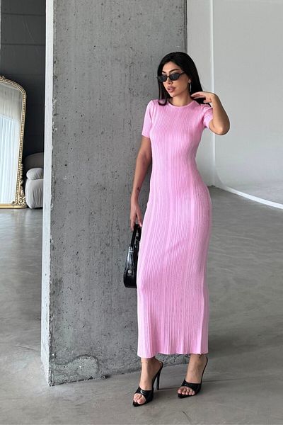 Denivy Straight Form Knitwear Maxi Dress Dnv-000134