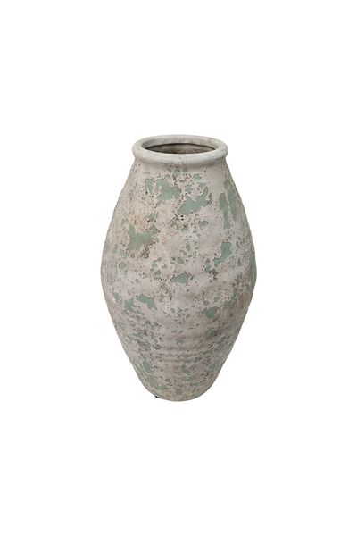 Generic Luxury vase in calm green color for elegant home decor, gardens or balconies (17*17*29.5 cm)