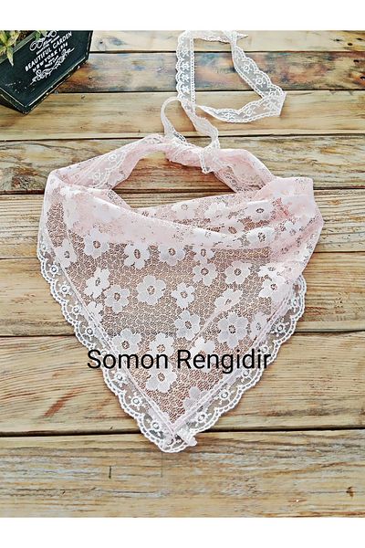 Mufincollection Self-Tie Lace Bandana – Triangle Shape, Handmade, Stylish and Elegant Accessory