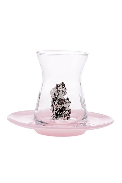 Emsan Kitty Kedisever 6-Person Tea Set