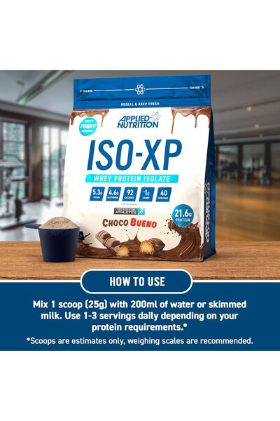 applied nutrition ISO-XP 100% Whey Protein Isolate, Chocolate Bueno, 1 kg
