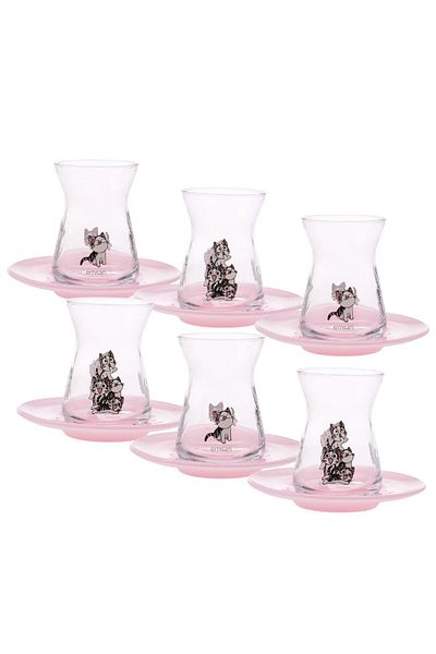 Emsan Kitty Kedisever 6-Person Tea Set