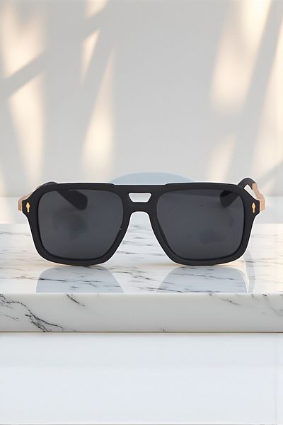 Eyesofia Esfa Sunglasses Unisex Uv400 Filtered Gold Black