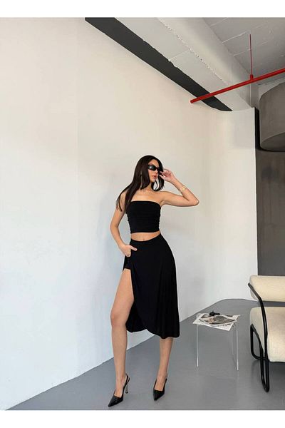 MODA Sandy Slit Pocket Shorts Skirt