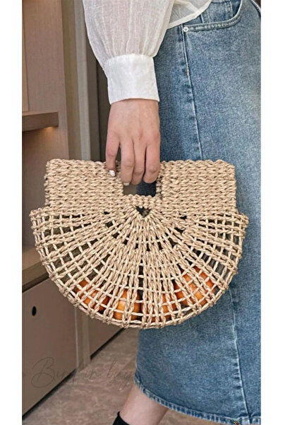 WOMANBAG Tasarım Hasır El Çantası Clutch