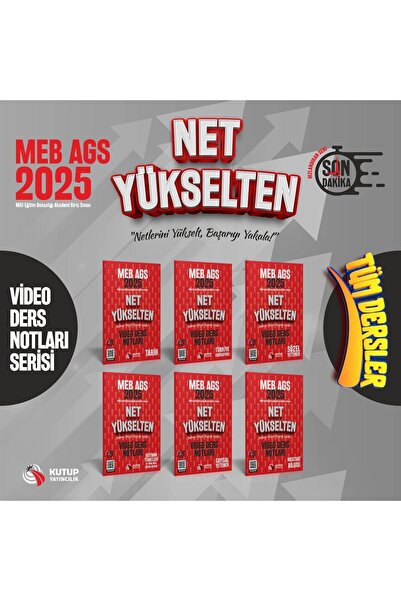 Kutup Yayıncılık 2025 Meb - Ags Net Yükselten Başlangıç Seti - Ders Notu - 1100 Soru - 70 Deneme Sınavı