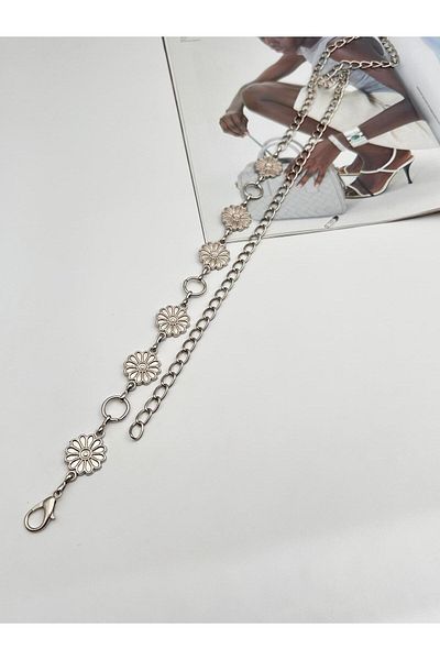 Desre Moda Flower Buckle Chain Belt Dress Belt Shirt Belt Coat Belt