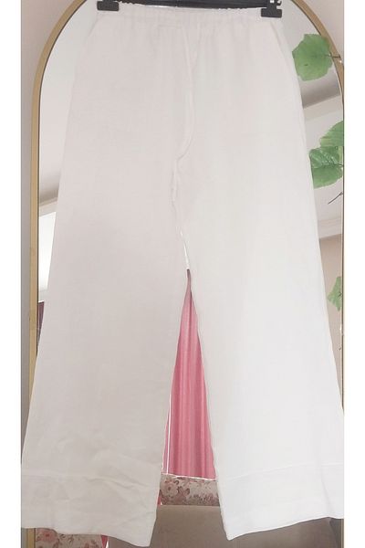 Dagü Design Women's Relax White Linen Pants