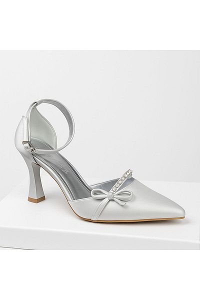 ALNASER MODA Stoned Bow Heeled Shoes