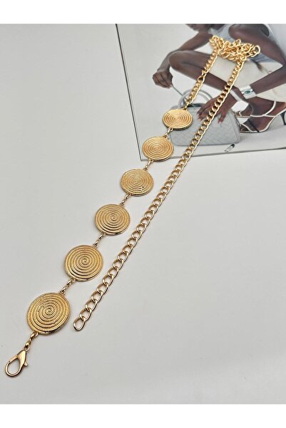 Desre Moda حزام سلسلة منقوش دائري، حزام للملابس، حزام للقميص، حزام للسترة، حز...