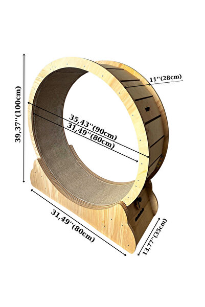 Zeyn Kedi ve Küçük Irk Köpek Egzersiz Çarkı, Kedi Koşu Tekeri, Kedi Koşu Bandı, Çap 100CM (Demonte)