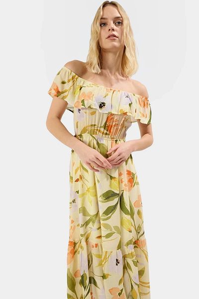 PayBuy Multi Floral A-Line Maxi Dress Polyester Summer Comfortable Casual High Quality Premium