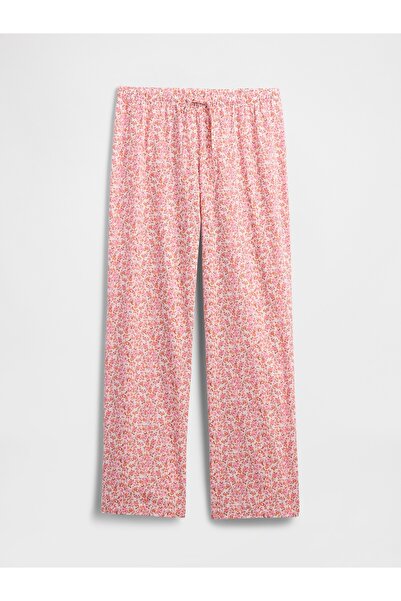 GAP Kadın Çiçek Desenli Desenli Poplin Pijama Altı