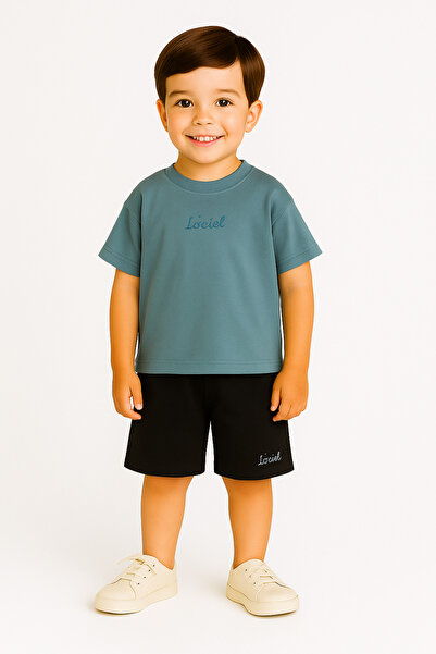 minibambi Хлопчачий комплект з принтом Laciel, чорний