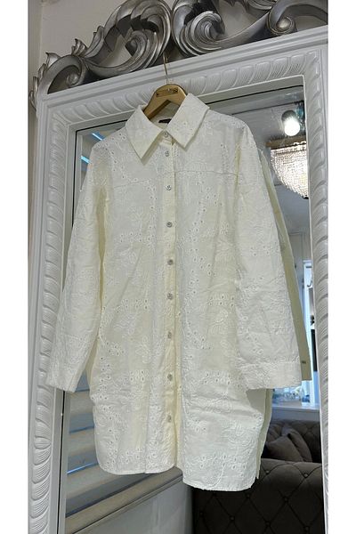 Invee Invee 7019 - Ecru Hole Work Shirt