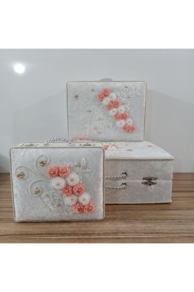 Sonem Çeyiz Çeyiz Sandığı Gelin Damat Bavul Çanta Sandık Hurç 3lü 0580