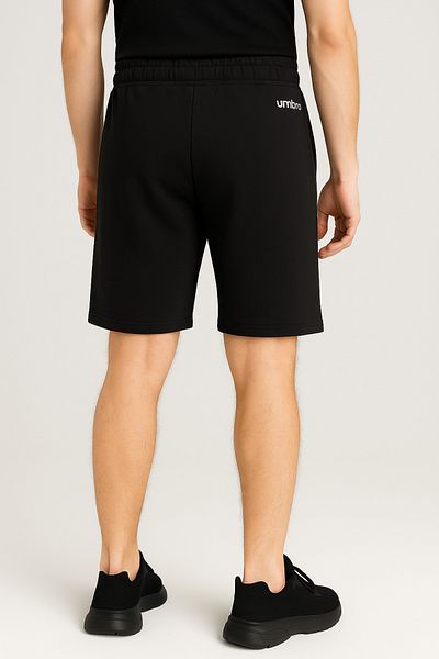 UMBRO Bold - Ανδρικό μαύρο βαμβακερό σορτς - Te0105