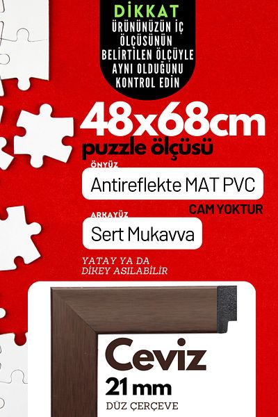 AtlasSG 21Mm-48X68 cm Matte Pvc Photo Puzzle 1000 Pieces - Antireflective, Document and Frame Horizontal Vertical